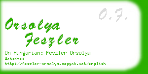 orsolya feszler business card